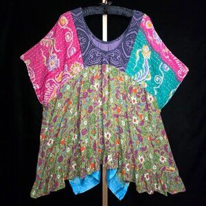The Morgan Factory Repurposed, Upcycled One of a Kind Piece Boho Top!